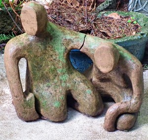 Private Collection: 
Couple: Red Clay Heavy Grog 
~ 18" x 12"